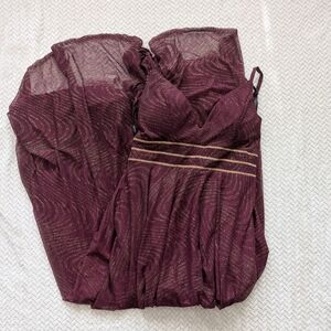 Xtraordinary Burgundy Sparkly Prom Dress